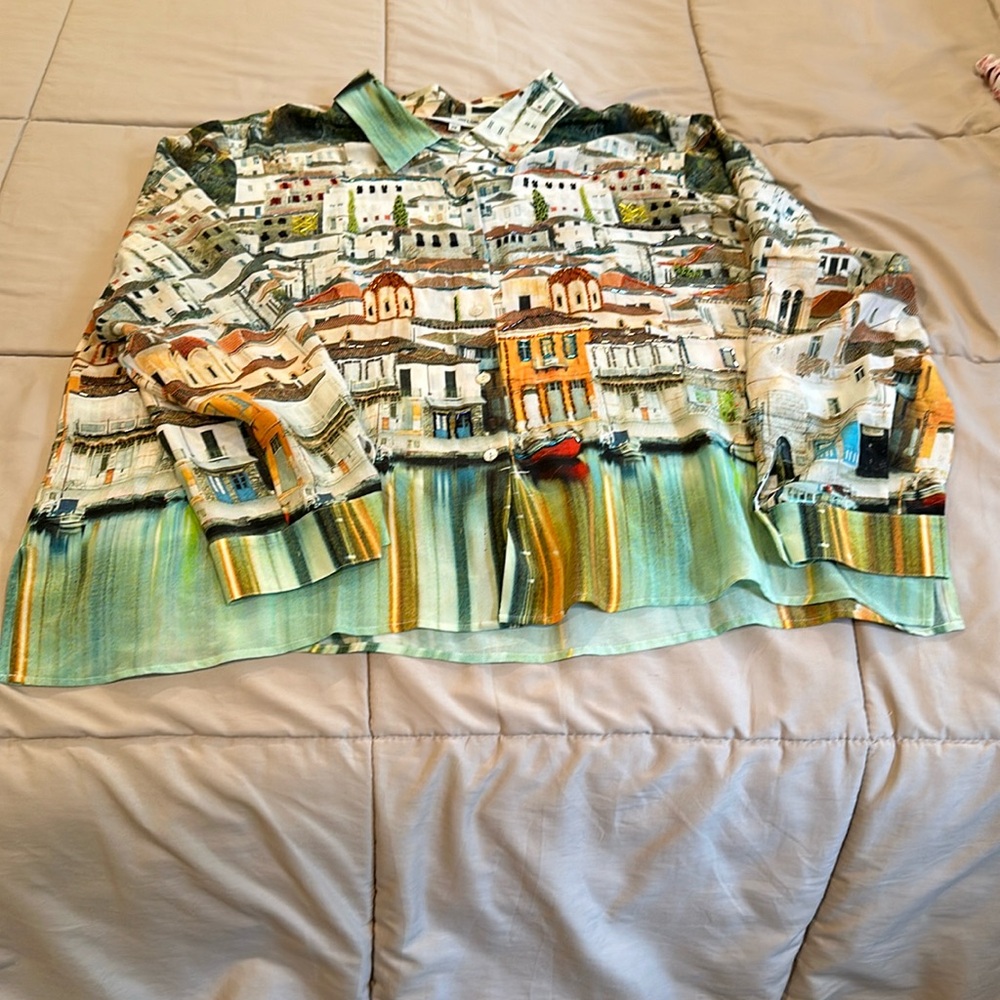 Nicole Taylor 100% Silk Blouse. Size 2x. Hand Washable. Excellent condition.,